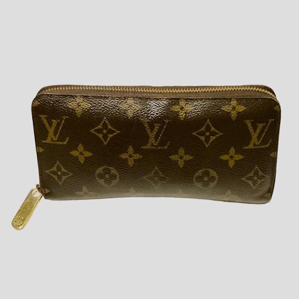 Vintage Louis Vuitton Monogram Zippy Wallet Long Wallet Leather Lined